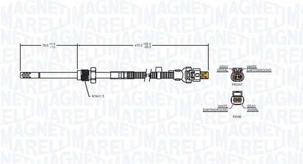 Magneti Marelli Sensor uitlaatgastemperatuur 172000185010