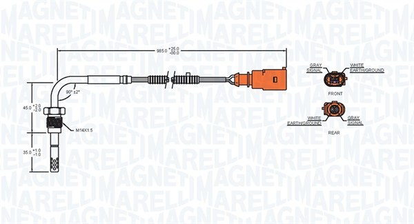 Magneti Marelli Sensor uitlaatgastemperatuur 172000201010