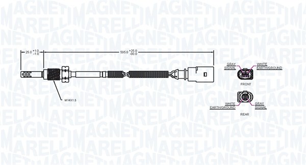 Magneti Marelli Sensor uitlaatgastemperatuur 172000203010