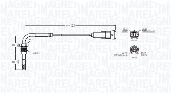 Magneti Marelli Sensor uitlaatgastemperatuur 172000207010