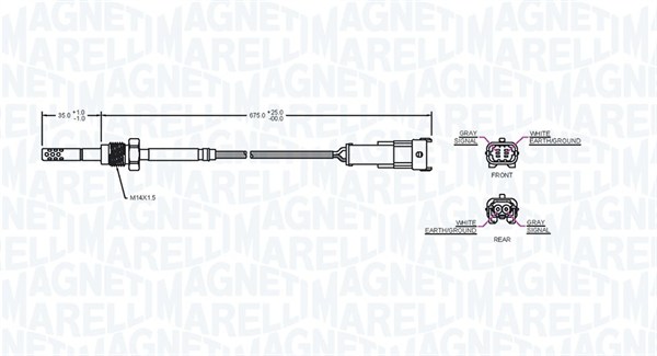 Magneti Marelli Sensor uitlaatgastemperatuur 172000211010