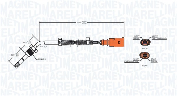 Magneti Marelli Sensor uitlaatgastemperatuur 172000217010