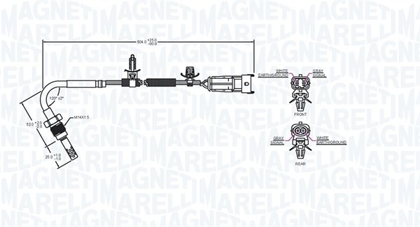 Magneti Marelli Sensor uitlaatgastemperatuur 172000221010