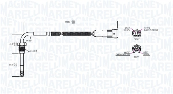 Magneti Marelli Sensor uitlaatgastemperatuur 172000225010