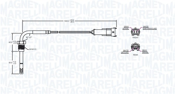 Magneti Marelli Sensor uitlaatgastemperatuur 172000231010