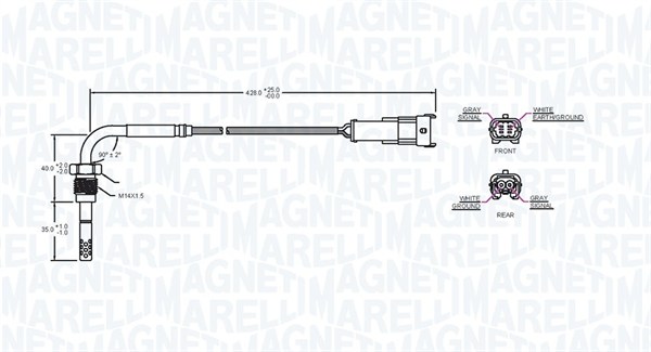 Magneti Marelli Sensor uitlaatgastemperatuur 172000233010