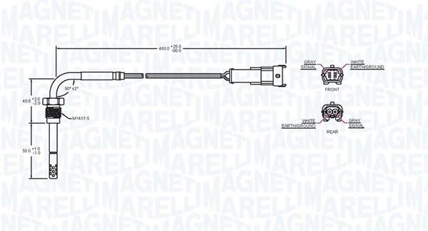 Magneti Marelli Sensor uitlaatgastemperatuur 172000235010