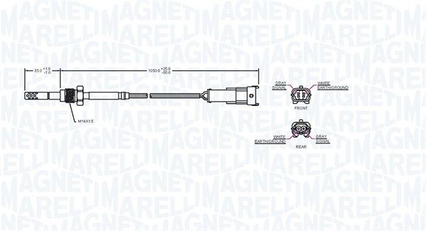 Magneti Marelli Sensor uitlaatgastemperatuur 172000237010