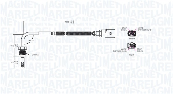 Magneti Marelli Sensor uitlaatgastemperatuur 172000247010