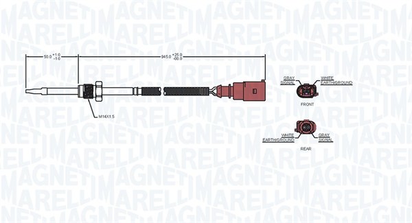 Magneti Marelli Sensor uitlaatgastemperatuur 172000249010