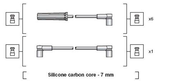 Bougiekabelset Magneti Marelli 941318111136