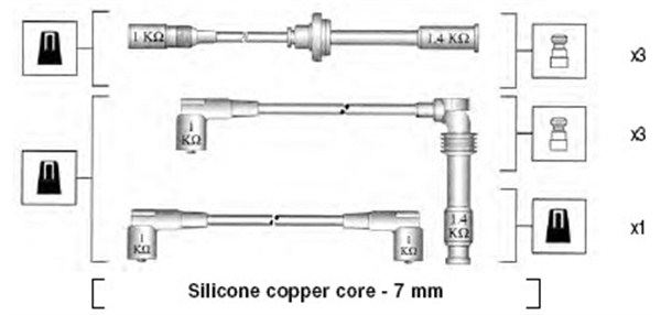 Bougiekabelset Magneti Marelli 941045390524