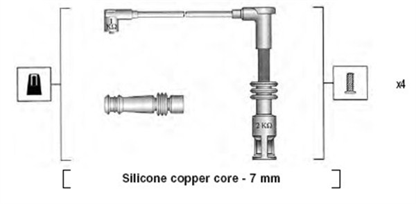 Bougiekabelset Magneti Marelli 941045430528