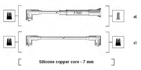 Bougiekabelset Magneti Marelli 941075040546