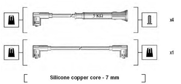 Bougiekabelset Magneti Marelli 941075270562