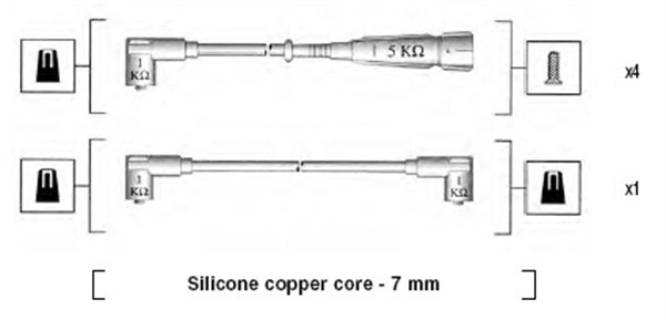 Bougiekabelset Magneti Marelli 941175100752
