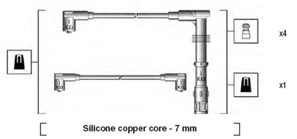 Bougiekabelset Magneti Marelli 941175130754