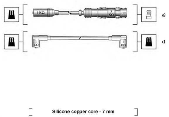 Bougiekabelset Magneti Marelli 941175180759