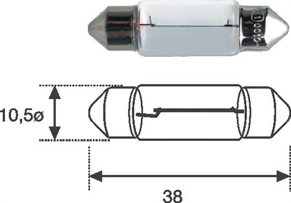 Gloeilamp, interieurverlichting Magneti Marelli 009461100000