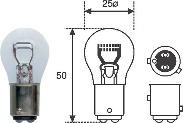 Gloeilamp, mistlamp Magneti Marelli 008529100000