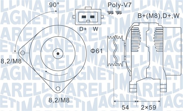 Alternator/Dynamo Magneti Marelli 063731143010