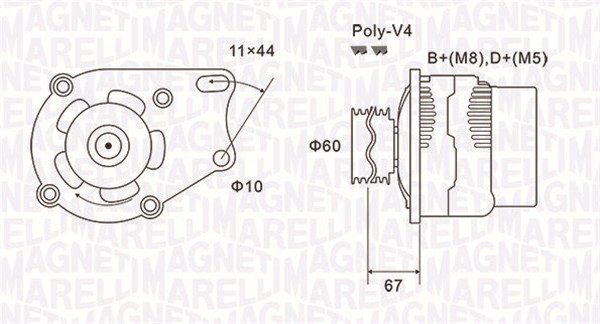 Alternator/Dynamo Magneti Marelli 063731153010