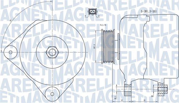 Alternator/Dynamo Magneti Marelli 063731228010