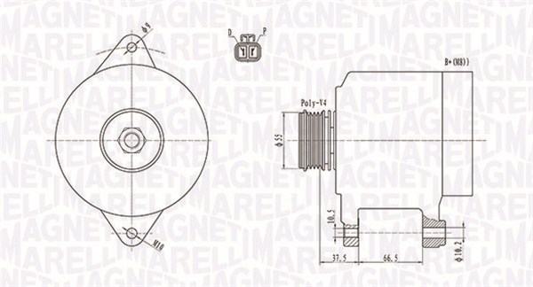 Alternator/Dynamo Magneti Marelli 063731283010