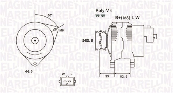 Alternator/Dynamo Magneti Marelli 063731317010