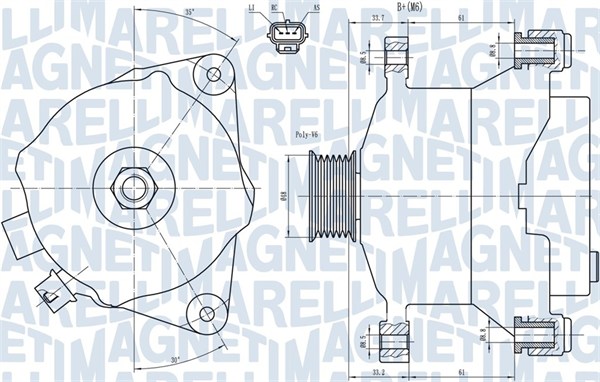 Alternator/Dynamo Magneti Marelli 063731483010