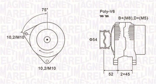 Alternator/Dynamo Magneti Marelli 063731496010