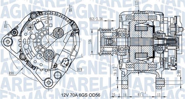 Alternator/Dynamo Magneti Marelli 063731502010