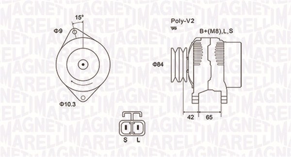 Alternator/Dynamo Magneti Marelli 063731530010