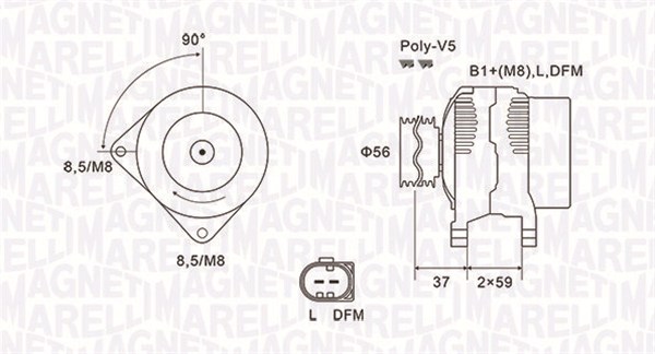 Alternator/Dynamo Magneti Marelli 063731541010