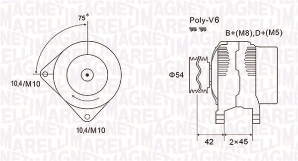 Alternator/Dynamo Magneti Marelli 063731564010