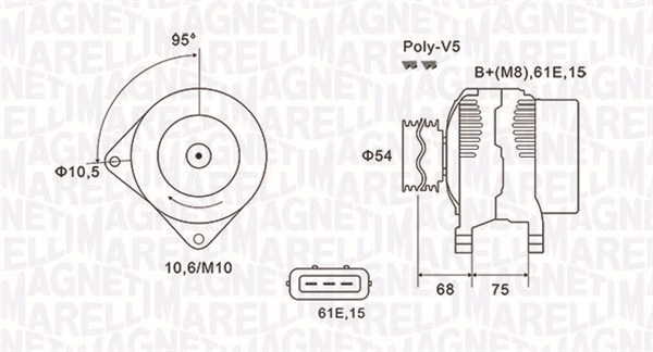 Alternator/Dynamo Magneti Marelli 063731584010