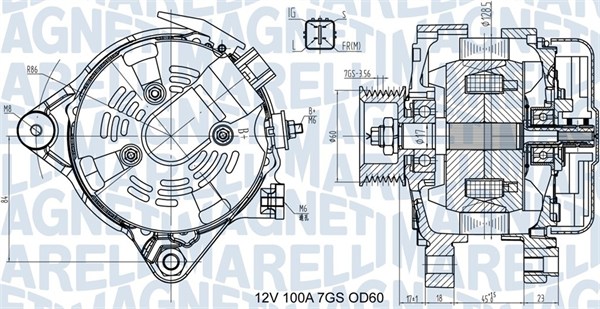 Alternator/Dynamo Magneti Marelli 063731613010