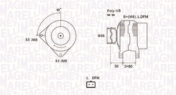 Alternator/Dynamo Magneti Marelli 063731662010