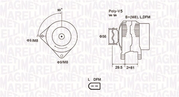 Alternator/Dynamo Magneti Marelli 063731678010