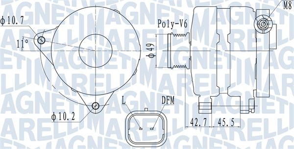 Alternator/Dynamo Magneti Marelli 063731681010