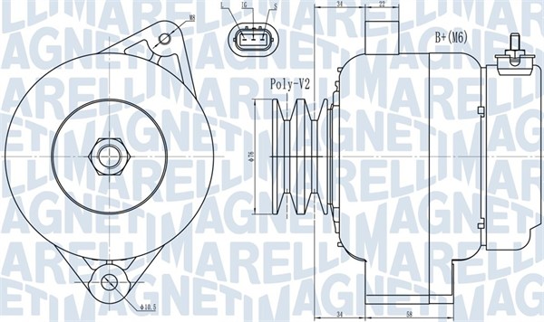 Alternator/Dynamo Magneti Marelli 063731724010