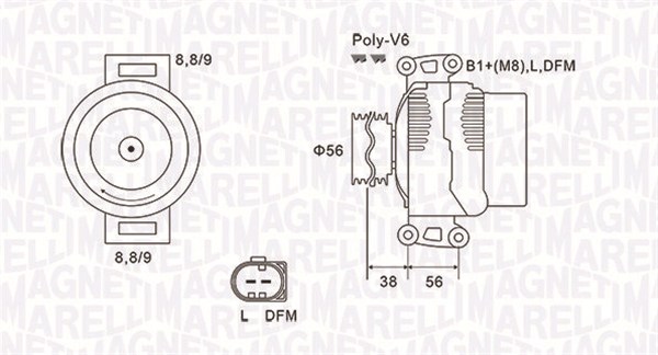 Alternator/Dynamo Magneti Marelli 063731754010