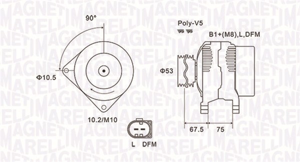 Alternator/Dynamo Magneti Marelli 063731756010
