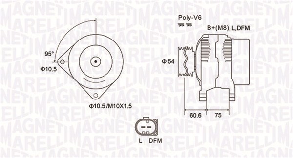 Alternator/Dynamo Magneti Marelli 063731757010