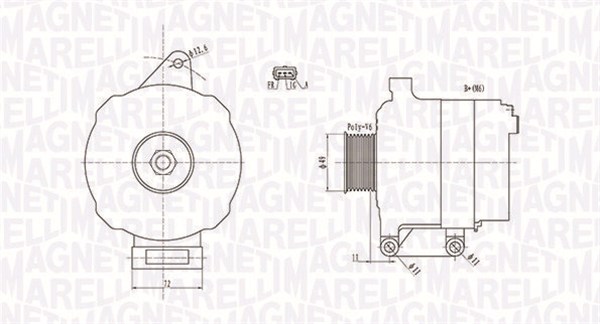 Alternator/Dynamo Magneti Marelli 063731780010