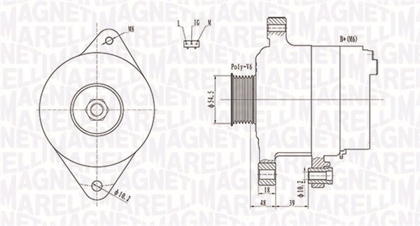 Alternator/Dynamo Magneti Marelli 063731809010