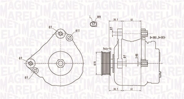 Alternator/Dynamo Magneti Marelli 063731818010