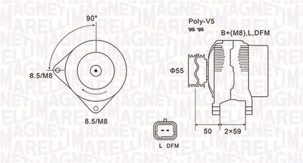 Alternator/Dynamo Magneti Marelli 063731823010