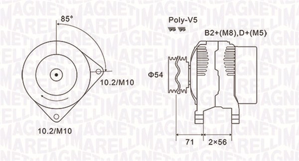 Alternator/Dynamo Magneti Marelli 063731833010