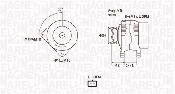 Alternator/Dynamo Magneti Marelli 063731850010